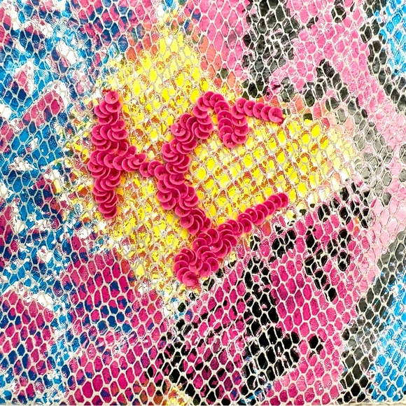 Anthropologie Sequined Snake-Printed Clutch - Picture 8 of 9